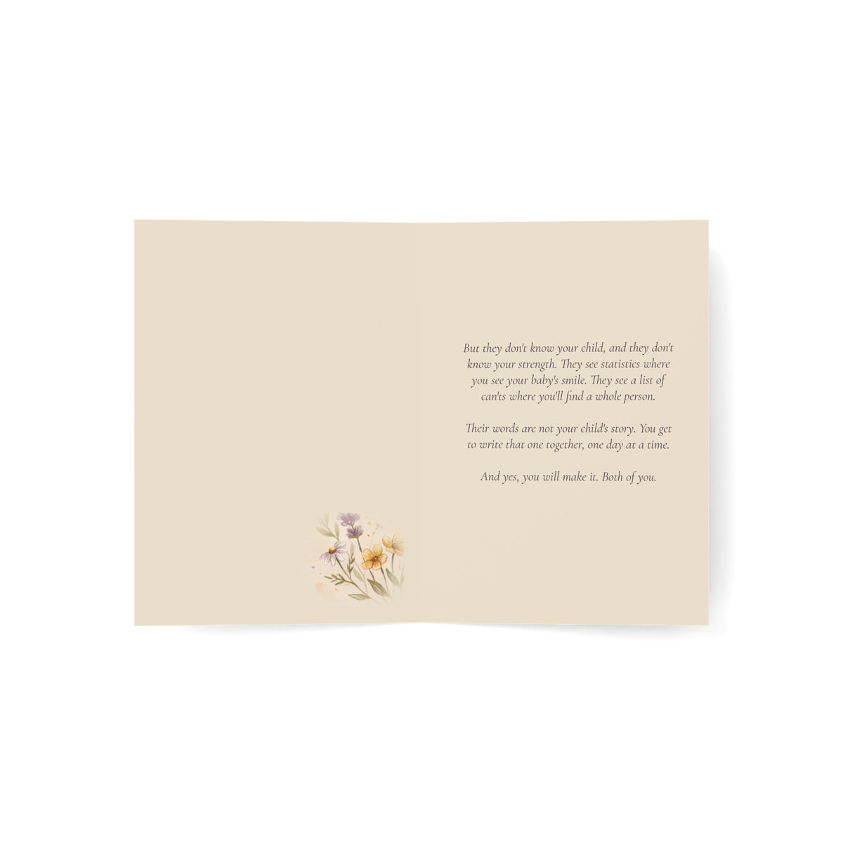 Your Child's Diagnosis Day | Autism Parent Support Card, Hands