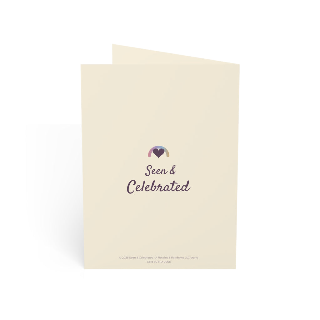 Your Child's Diagnosis Day | Autism Parent Support Card, Black Family