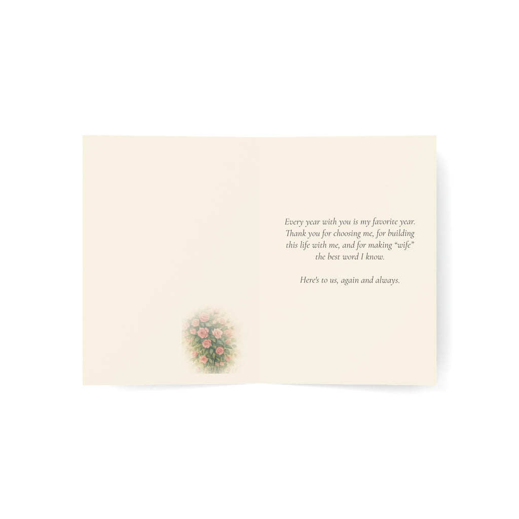 Happy Anniversary to My Wife | Black Couple Wife to Wife Anniversary Card, Garden Arch