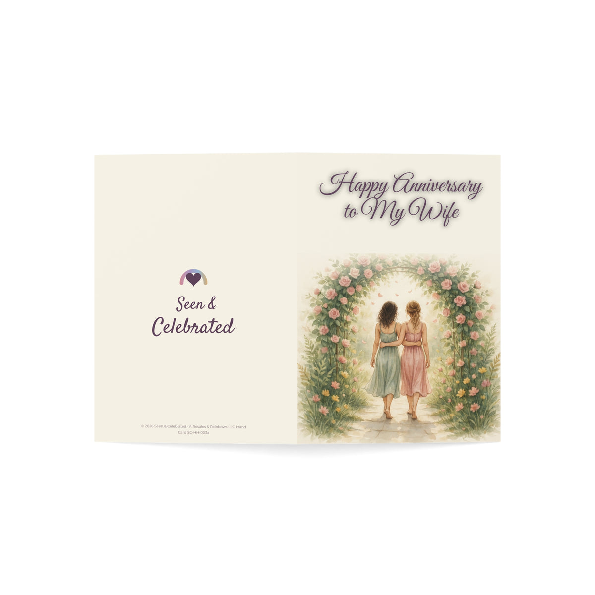 Happy Anniversary to My Wife | Wife to Wife Anniversary Card, Garden Arch