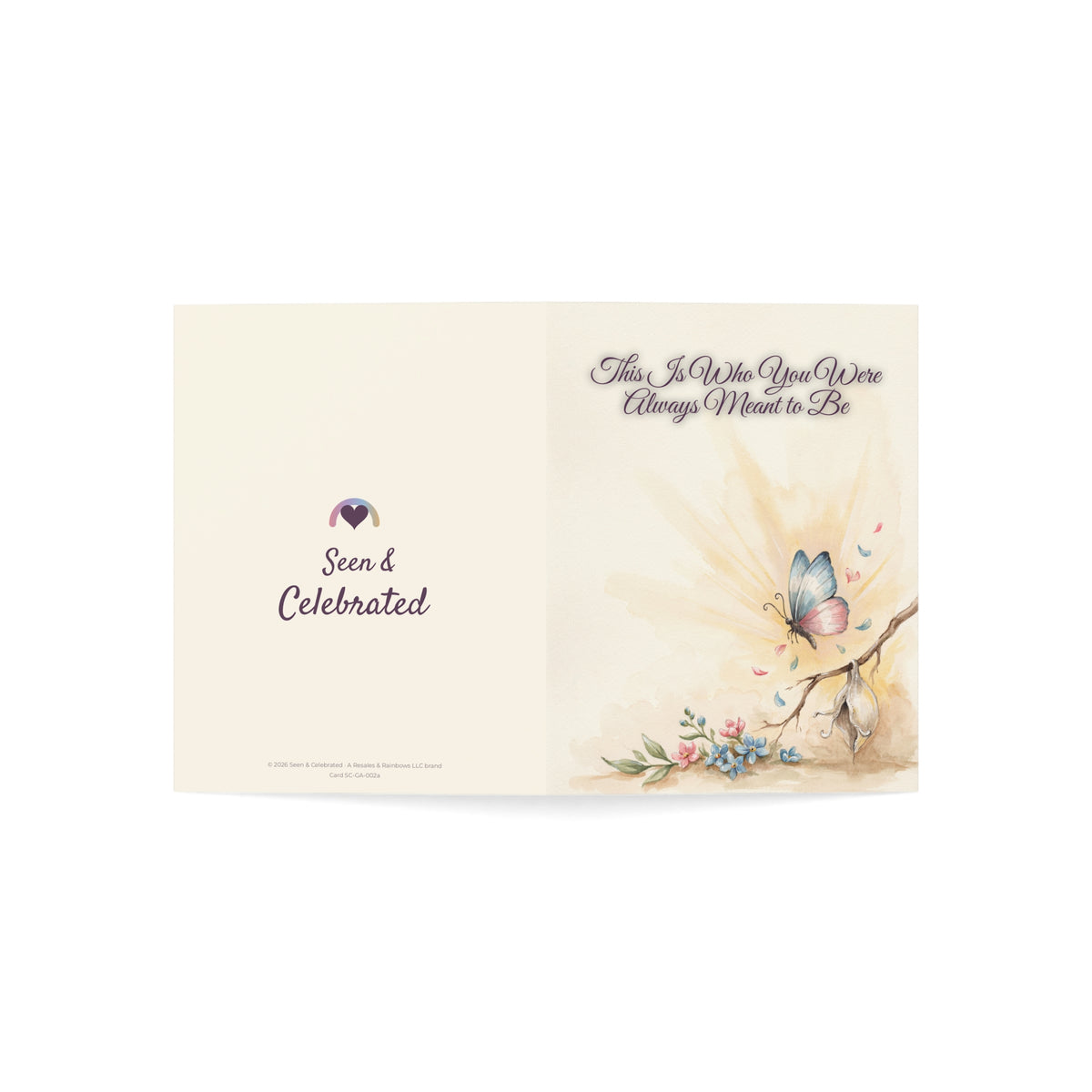 This Is Who You Were Always Meant to Be | Transition Celebration Card