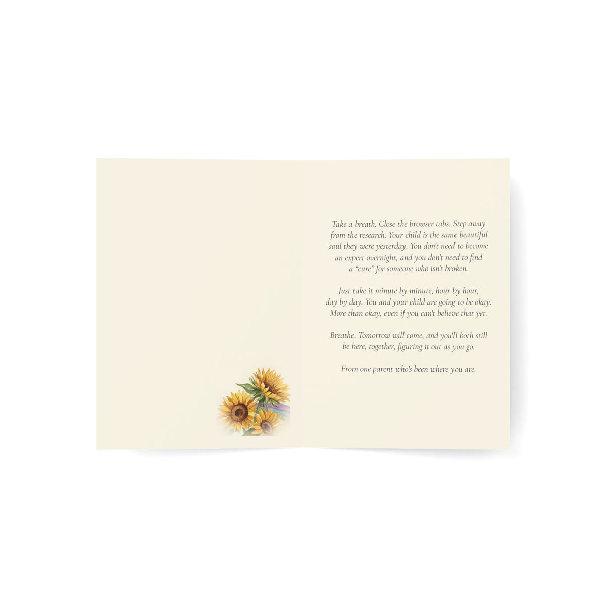 For the Parent Who Just Heard Autism | New Diagnosis Support Card
