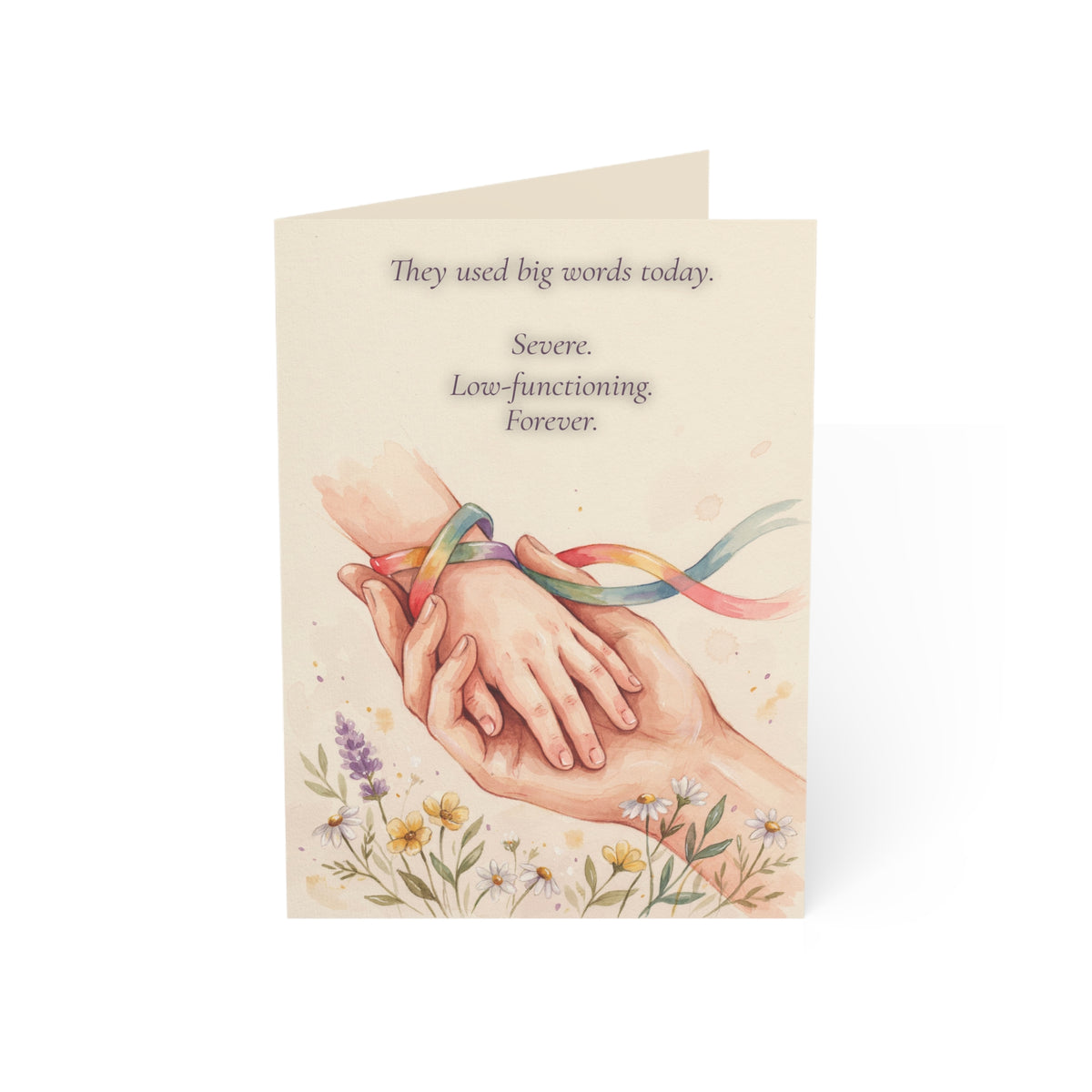 Your Child's Diagnosis Day | Autism Parent Support Card, Hands