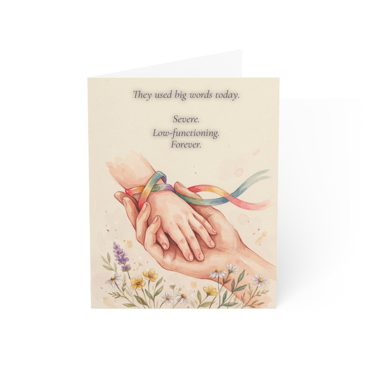 Your Child's Diagnosis Day | Autism Parent Support Card, Hands