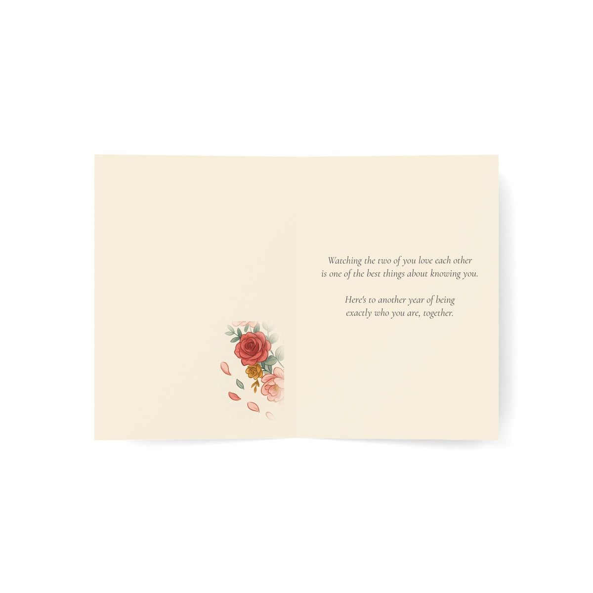Two Women, One Beautiful Love | Her and Her Anniversary Card, Floral Wreath
