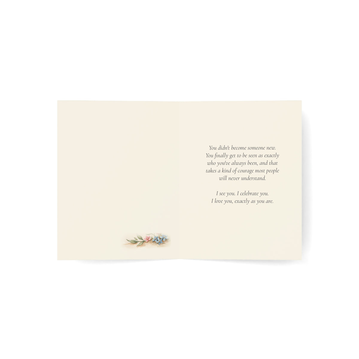 This Is Who You Were Always Meant to Be | Transition Celebration Card