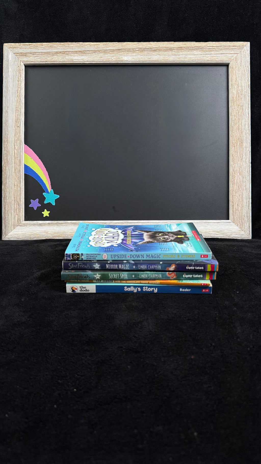 Rainbow Joy Book Shop Blue bundle book spines stacked