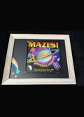 MAZES! Daring Dimensional Adventures cover in driftwood frame prop